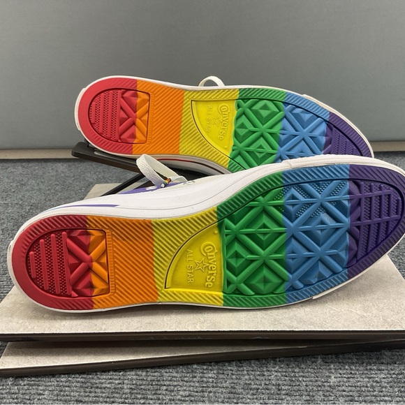 Converse Unisex Chuck Taylor High Top Sneakers Pride Rainbow M7.5 W9.5 - Picture 5 of 7